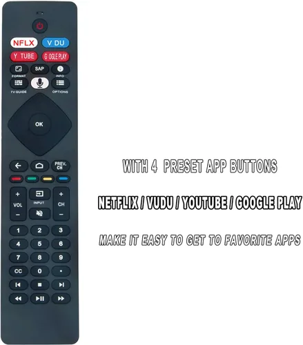 Miniatura 3 de Reemplazo de control remoto de voz RF402A-V14 para Philips Android TV 43PFL5604/F7 43PFL5704/F7 50PFL5604/F7 50PFL5704/F7 55PFL5604/F7 55PFL5704/F7