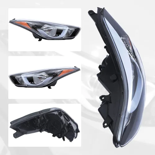 Miniatura 4 de LYNICESHOP Lámpara halógena para faros delanteros, conjunto de faros de proyector, para Hyundai Elantra 2014 2015