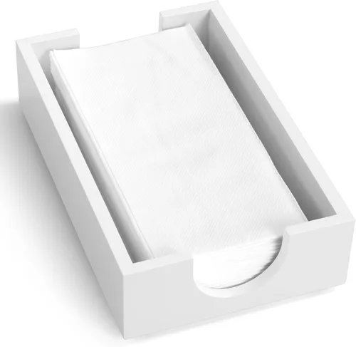 Miniatura 8 de Servilletero de madera de acacia para mesa, servilleteros para servilletas de papel, servilletero plano para almuerzo, servilleteros para decoración