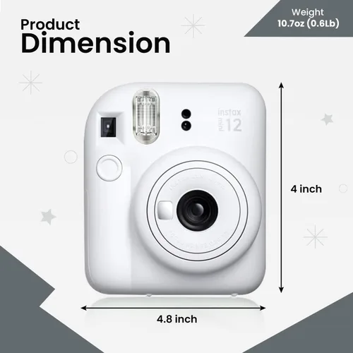 Miniatura 6 de Fujifilm Instant Mini 12 cámara + paquete de accesorios y funda personalizada + Fuji Instant (20 disparos) Mini álbum de fotos de diseñador