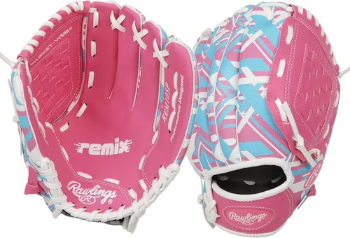 Rawlings Remix T-Ball & Youth Baseball/Softbol Guante | Tallas 9" - 10.5" Rosa