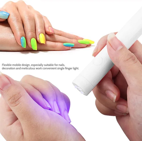 Miniatura 2 de Sonew Mini lámpara LED de uñas para uñas de gel, 3 linternas LED, máquina de secado de uñas de portabilidad, secadora de uñas de luz de gel