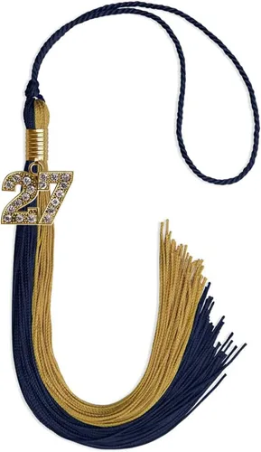Miniatura 20 de Endea Graduation Borla de doble color con dije dorado (negro/oro brillante, 2022)