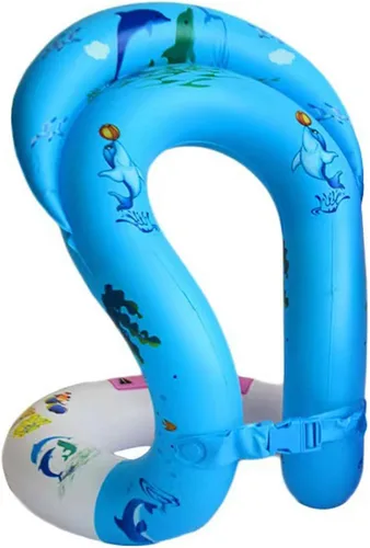 Knoble Chaleco de natación para niños de 3 a 12 años, flotadores inflables portátiles para piscina con hebilla de seguridad ajustable, bolsa de aire
