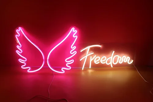 Miniatura 5 de Ulalaza Señal de luz de neón, luces LED nocturnas operadas por USB, decoración de carpa para bar, pub, tienda, club, garaje, hogar, fiesta, Rosa