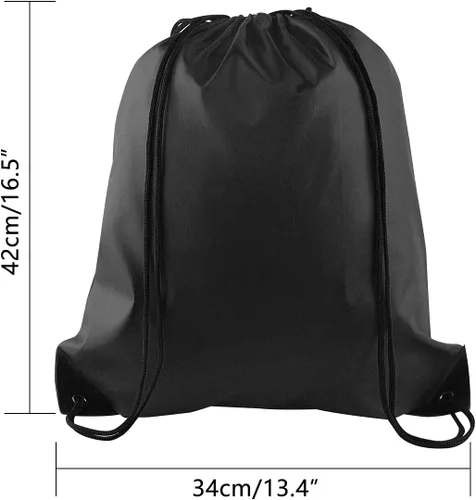 Miniatura 2 de PLULON 25 bolsas de mochila con cordón a granel, mochila con cordón, Negro -, Viajar