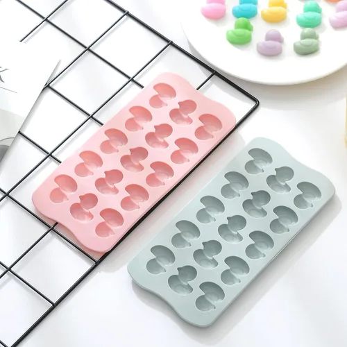 Miniatura 5 de Novedoso juego de moldes de confitería de patos, caramelos antiadherentes y chocolate para mini galletas, caramelos, gomitas, jabones, bandeja
