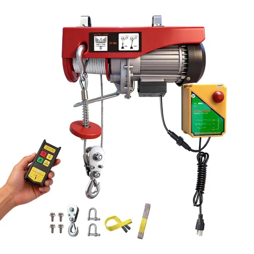 Polipasto eléctrico, cabrestante eléctrico de 880 libras con control remoto inalámbrico, polipasto eléctrico de 110 V con control remoto, motor de