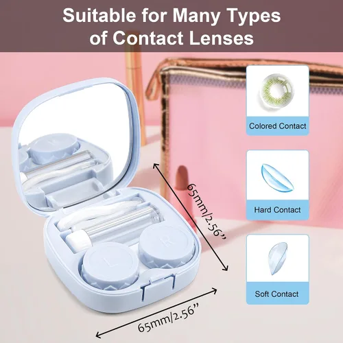 Miniatura 4 de FEISEDY Portátil Lindo Lente De Contacto Herramienta Removedor De Caso Con Espejo Pinzas Kit Para Mujeres Y Niña B0081