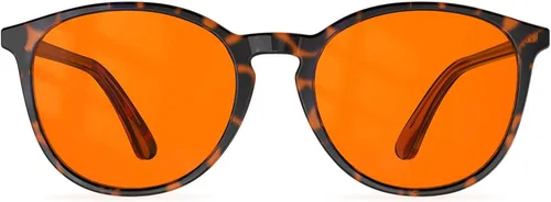 Miniatura 10 de Bloomoak Lentes de bloqueo de luz azul naranja 99%, estilo redondo retro de moda, alivia la fatiga ocular, mejorar el sueño para pantallas