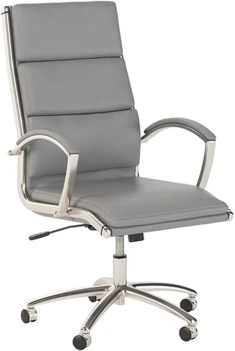 Miniatura 7 de Bush Business Furniture Modelo Silla de oficina ejecutiva de cuero con respaldo alto en color negro Solución de asiento ergonómico para estación