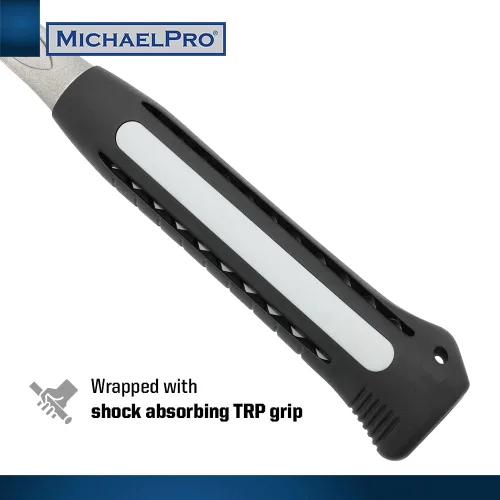 Miniatura 4 de MichaelPro Martillo de garra de 20 onzas, martillo curvado sólido de acero resistente de una pieza, diseño de mango que absorbe los golpes, agarre