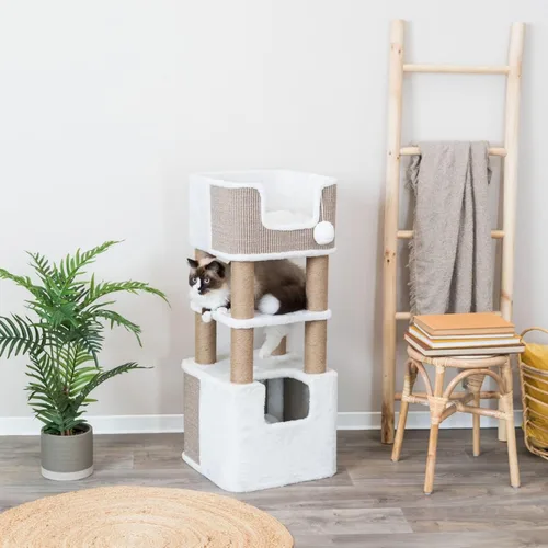 Miniatura 3 de Trixie Lucano - Árbol para gatos de 39.8 pulgadas, muebles de interior para gatos con postes rascadores de yute, condominio cubierto de sisal y Gris