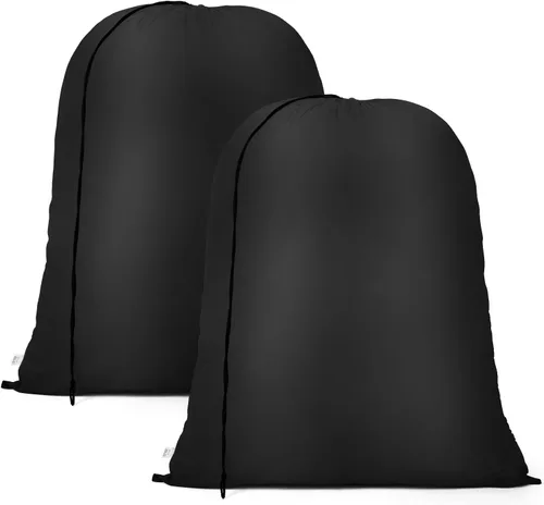 Miniatura 10 de OTraki Bolsas de viaje para ropa sucia de lavandería de 24 x 32 pulgadas, 2 unidades de uso pesado con cordón de ajuste, bolsa organizadora