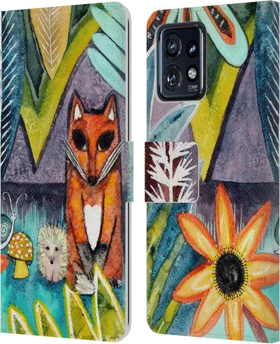 Miniatura 12 de Head Case Designs Officially Licensed Wyanne Quiet Creative Animals 2 Leather Book Wallet Case Cover Compatible with Motorola Moto Edge 40 Pro