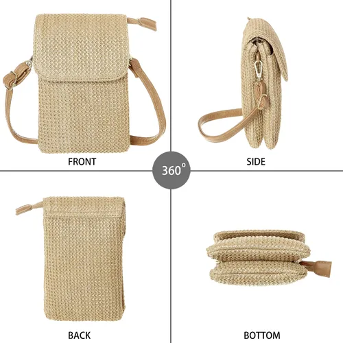 Miniatura 5 de MINICAT - Bolso cruzado para mujer, pequeño, bolsillos espaciosos, para celular, bolsa de mano para mujer