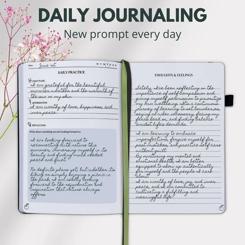 Miniatura 3 de Life & Apples - Diario para mujeres - Cuaderno de diario de atención plena guiada con indicaciones - para mejorar la salud mental, menos ansiedad