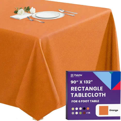 Miniatura 48 de Gee Di Moda - Mantel rectangular de 60 x 84 pulgadas – Mantel rectangular de poliéster lavable para mesa de 5 pies