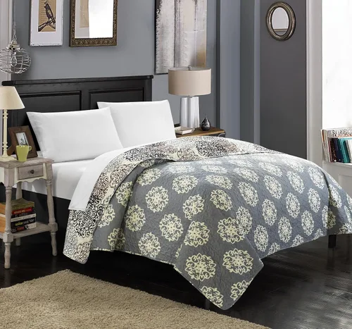 Miniatura 2 de Chic Home Juego de edredón reversible inspirado en Judith Boho de 1 pieza, tamaño Queen, beige