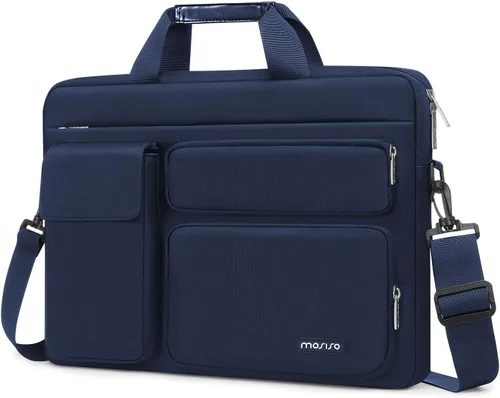 MOSISO Bolsa de hombro para laptop de 15.6 pulgadas, 15-15.6 pulgadas, compatible con MacBook Pro de 16 pulgadas, HP, Dell, Lenovo, cuaderno con 2