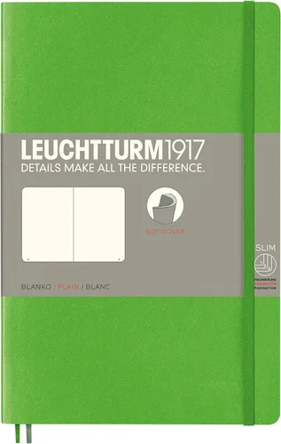 Miniatura 16 de LEUCHTTURM1917 - Cuaderno de tapa blanda de tapa blanda B6+ - 123 páginas numeradas para escribir y escribir en diario (Doted, Sage)