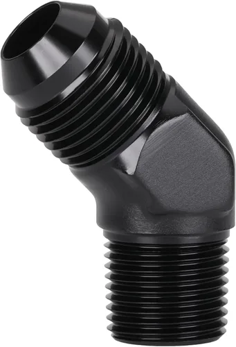 Miniatura 16 de 3AN macho Flare a 1/4 NPT tubo macho 90 grados codo adaptador unión aluminio negro