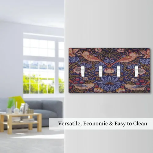 Miniatura 1133 de Placa Decorativa de Pared de Granja Rústica con Cuerno de Madera para Puerta de Granero 1 Banda Duplex Cubiertas de Toma Eléctrica Soltera