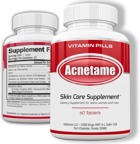 Suplementos vitamínicos para tratamiento del acné de Acnetame (60 pastillas)