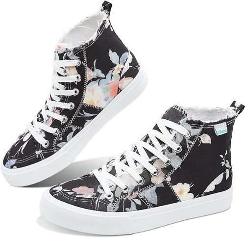 Miniatura 67 de Obtaom Zapatos de lona de alta calidad para mujer/hombre para jugar a media pantorrilla, zapatillas de deporte de moda casuales con cordones de alta