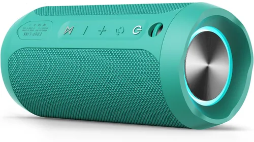 Miniatura 12 de EDUPLINK - Altavoz Bluetooth IPX7 impermeable, altavoz inalámbrico con graves, 20 horas de reproducción, emparejamiento estéreo TWS, altavoces