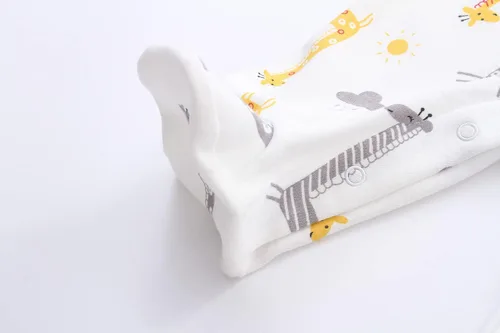 Miniatura 7 de Hikido Mameluco cómodo para bebé con lindo estampado de dibujos animados, paquete de 2 mamelucos de algodón para uso diario