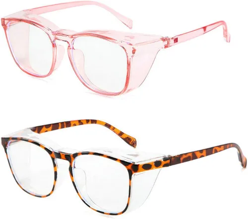 Miniatura 13 de Anteojos de seguridad que no se empañan, con protección UV400, lentes con bloqueo de luz azul para hombres y mujeres, anteojos transparentes