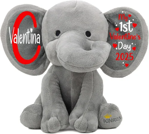 Miniatura 11 de Animal de Peluche Elefante Personalizado - Anuncio Personalizado de Estadísticas de Nacimiento Animales de Peluche Elefante para Bebés, Baby Shower