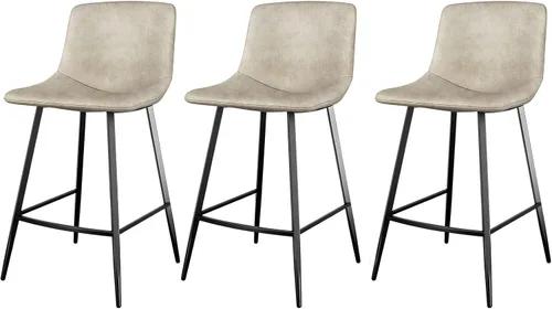 Miniatura 15 de 5Rcom Juego de 2 taburetes de bar de altura de mostrador de 600 libras, taburetes de cocina de 24 pulgadas con respaldo, sillas de bar modernas