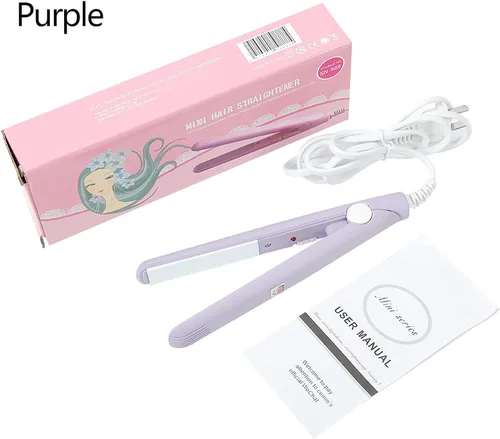 Miniatura 2 de Plancha de pelo simple, tamaño pequeño, mini rizador de plancha, para cabello rizado y liso