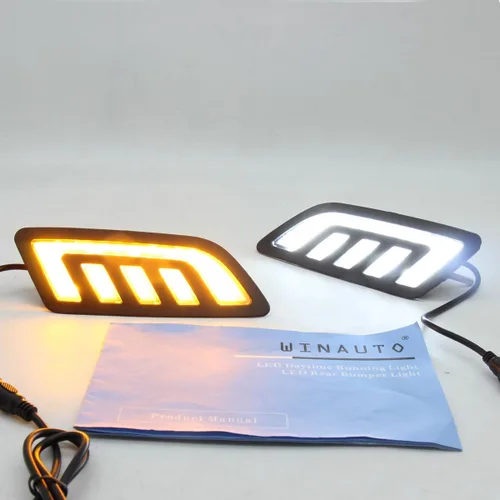 Miniatura 5 de Auto-Tech - 1 par de luces LED de circulación diurna DRL con luz amarilla de repuesto para Nissan NP300/NAVARA 2016-2019