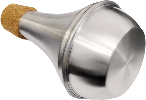 Miniatura 6 de Silenciador de práctica de latón, trompeta de aluminio, corcho, instrumento musical, parte (2 piezas (mudo+silenciador))