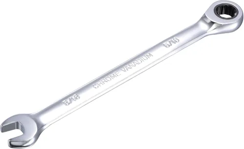 uxcell Llave combinada de trinquete de 5/16 pulgadas SAE 72 dientes Herramientas de llave de trinquete de 12 puntos, Cr-V
