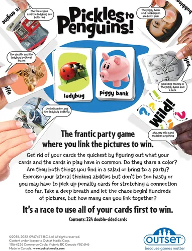 Miniatura 4 de Pickles to Penguins! El juego de fiesta de enlace de imágenes de pensamiento rápido - para 2 o más jugadores a partir de 8 años de edad