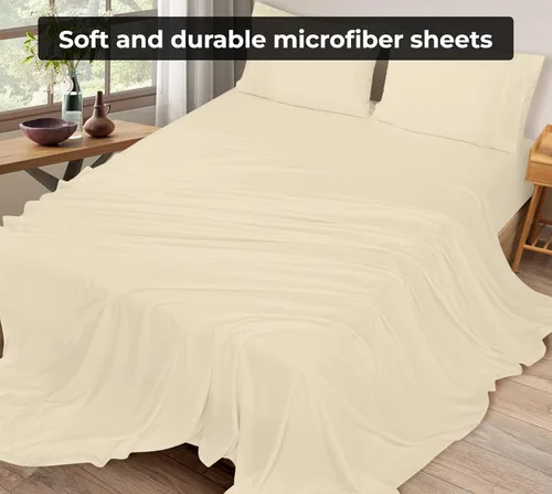 Miniatura 4 de Royale Linens Sábana encimera tamaño King de microfibra cepillada 1800 - Sábana encimera ultra suave y transpirable, libre de arrugas y resistente a