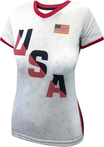 Miniatura 5 de Icon Sports USWNTPA Players Assn T-Shirt - Women’s Jersey Inspired Game Day Shirt Official Olympic Soccer Team Tee Top
