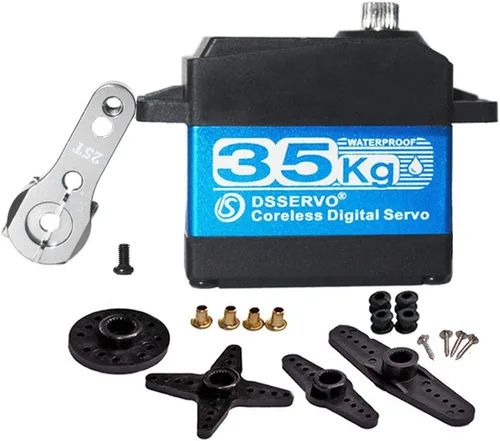 35 kg Servo Motor Digital Sin Núcleo 7.4V Alta Velocidad Alto Par Engranaje de Acero Inoxidable Impermeable Servos Estándar Baja 180 Grados