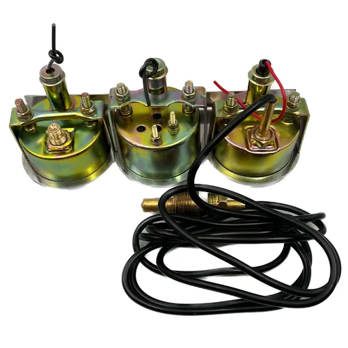 Miniatura 3 de FainWan 3 en 1 medidor de coche Auto Gauge Kit, voltaje agua temperatura cromo aceite presión sensor 12V 2.047 in