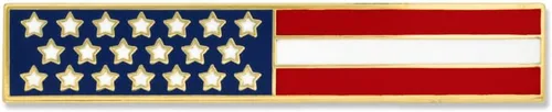 PinMart 's Citation Bar Pin - Oficial de policía bombero y pines militares - Pines de esmalte patrióticos para ceremonias de premiación, banquetes