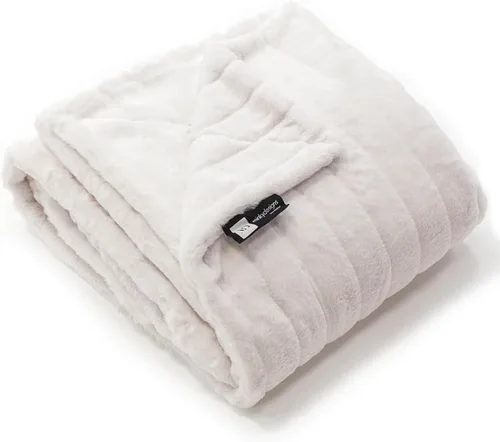 Miniatura 10 de Minky Designs Arctic Lynx Minky Blanket – Manta ultrasuave de piel sintética para sofá, cama y hogar – Esponjosa, cálida y lujosa – Colección Posh