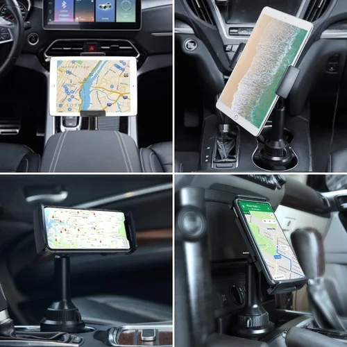 Miniatura 7 de APPS2Car Soporte para Tablet para Coche, Soporte para Tablet para Portavasos para Camión, Altura Ajustable Compatible con iPad Pro Air Mini