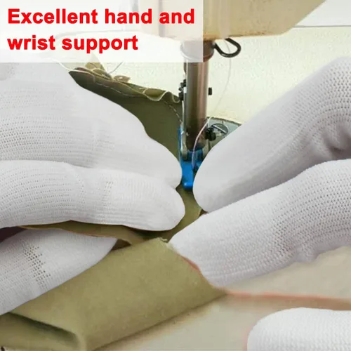 Miniatura 4 de Guantes de acolchado para costura de movimiento libre, guantes diseñados para acolchar, manualidades, costura (pequeño, 1 par)