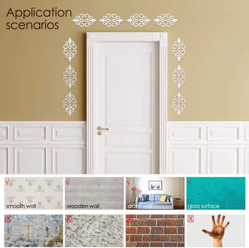 Miniatura 3 de Zonon 32 calcomanías acrílicas de espejo para pared, calcomanías de decoración del hogar, espejo plateado, decoración de pared para sala de estar
