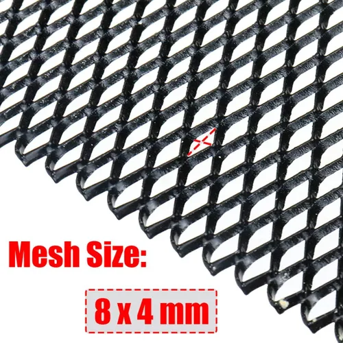 Miniatura 2 de Modengzhe - Malla para parrilla de auto de 40 x 13 pulgadas, negra universal, malla de aleación de aluminio para rejilla de auto, rollo