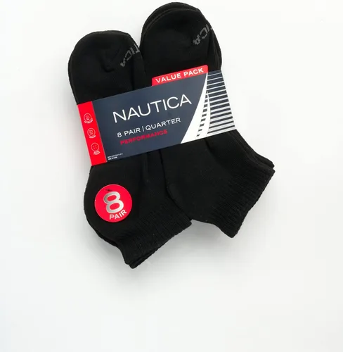 Miniatura 2 de Nautica Calcetines atléticos para hombre Calcetines acolchados de corte cuarto (8 unidades)